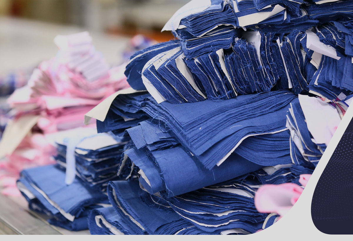 Material textil reutilizado por Biohebra